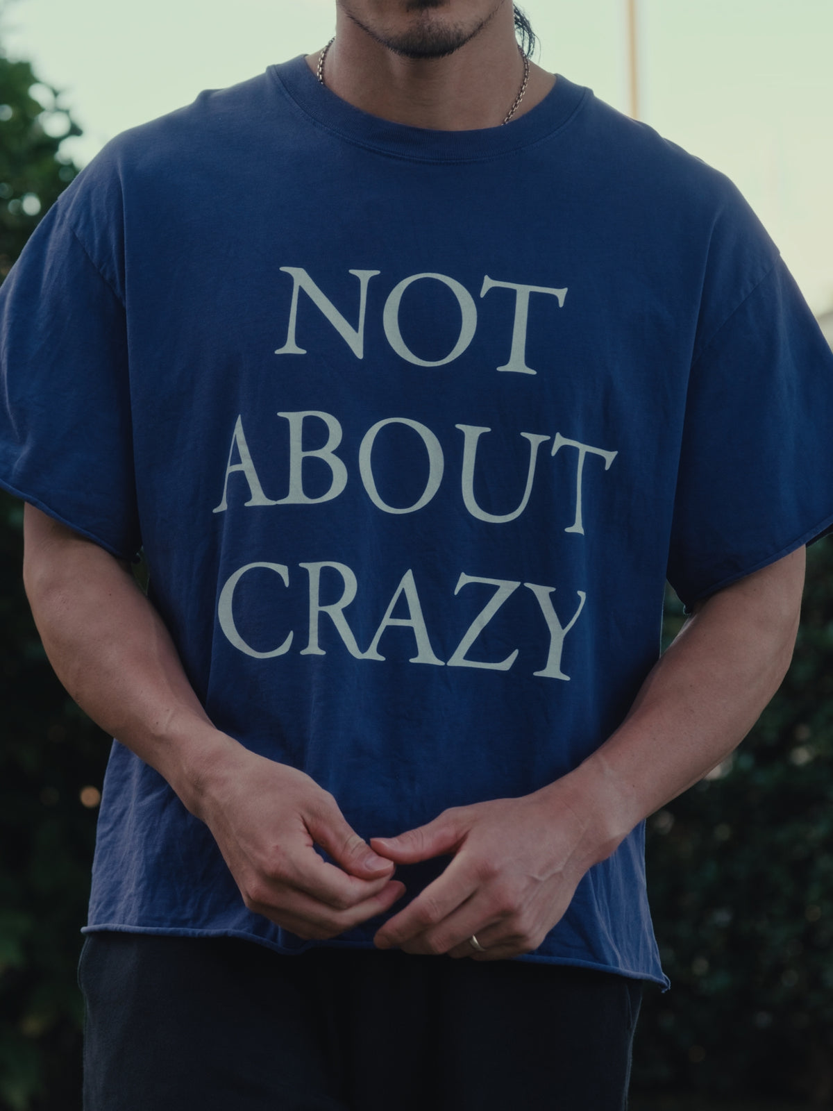 NOT ABOUT CRAZY CUT-OFF TEE